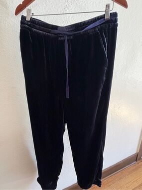 Crew Velvet Jogger Pants Womens Size 6 Navy Twilight NWT Elastic Waist